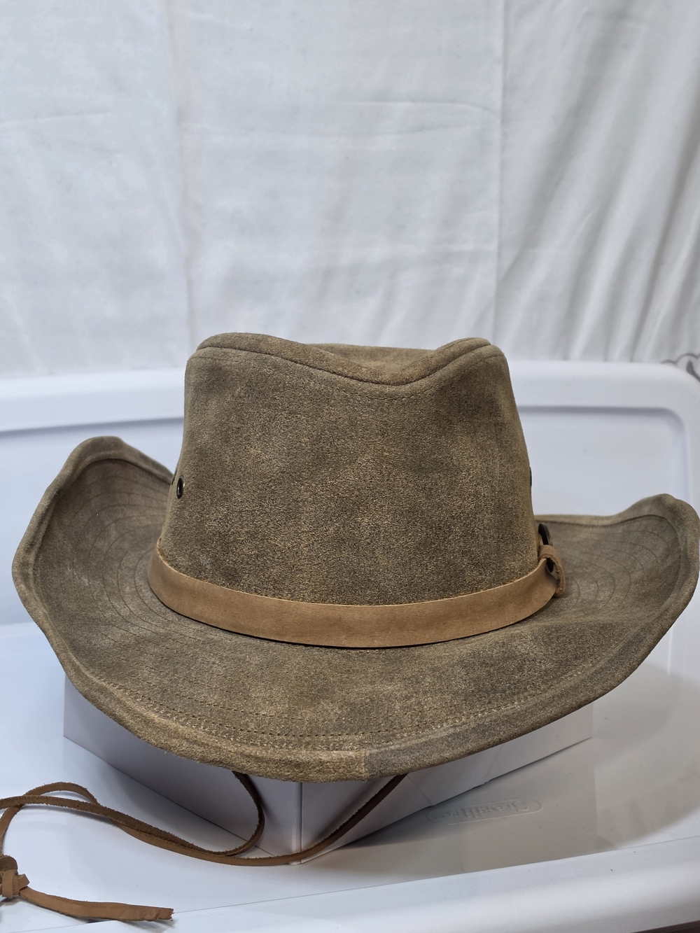 Outback Trading Co. 1356 Leather Kodiak Hat Vintage Brown XL"